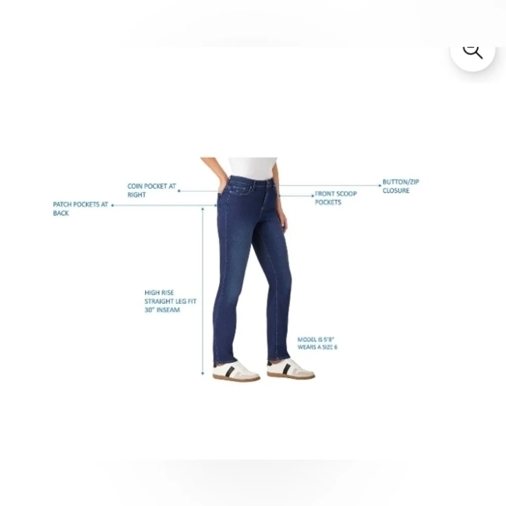 Member's Mark Women's High-Rise Straight Jeans Stretch Leg Fit